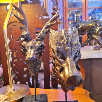 🦌🐗 SCULPTURE OF DEER AND WILD BOAR 🏺✨