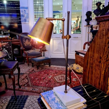 ✨ RETRO TABLE LAMP IN BRASS & MARBLE ✨
