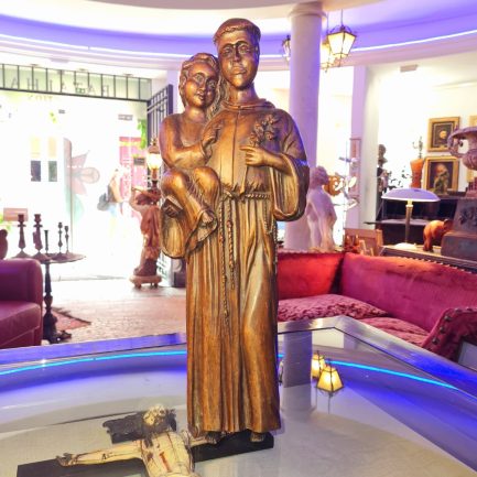 ✨ SAINT ANTHONY WITH CHILD – 19TH CENTURY WOODEN SCULPTURE