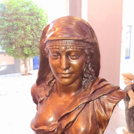 🏺 LARGE BRONZE BUST – ELEGANT & REFINED