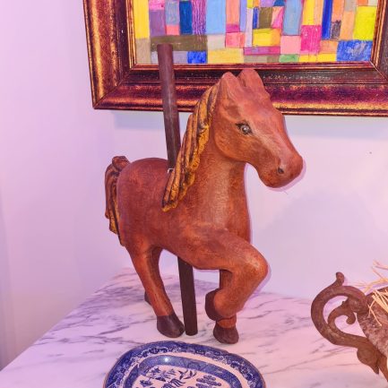 🐴 VINTAGE PAPIER-MÂCHÉ HORSE – UNIQUE ART PIECE