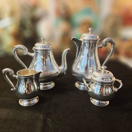 TIMELESS ELEGANCE – CHRISTOFLE SILVER TEA SET ✨🍵🌟