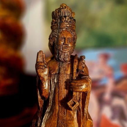 SÃO PEDRO – ESCULTURA DEVOCIONAL EM MADEIRA AO ESTILO MEDIEVAL, CHEIA DE ESPIRITUALIDADE E FORÇA 🙏🗝️✨