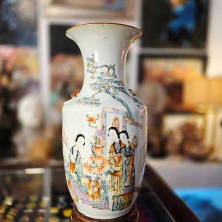 CHINESE FAMILLE ROSE VASE – SPRINGTIME DREAMS 🌸🐉