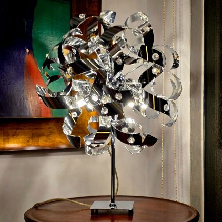 “CHROME BLOOM” SCULPTURAL VINTAGE LAMP ✨💡