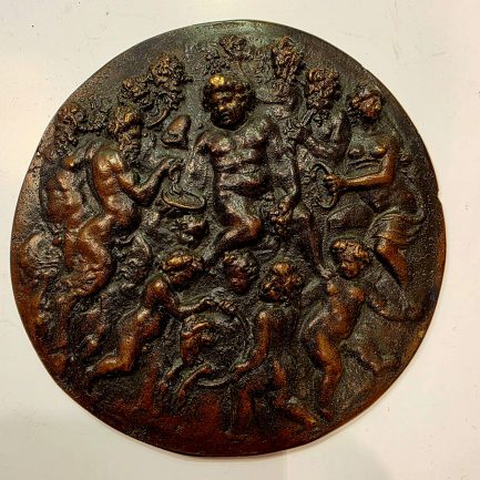 BRONZE PLAQUE OF BACCHUS – NETHERLANDS, 16TH CENTURY 🍇🔥