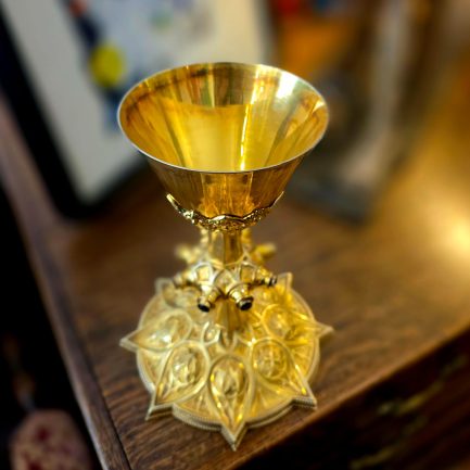 GERMAN CEREMONIAL CHALICE IN GILT SILVER (19TH CENTURY) ✨🕯️