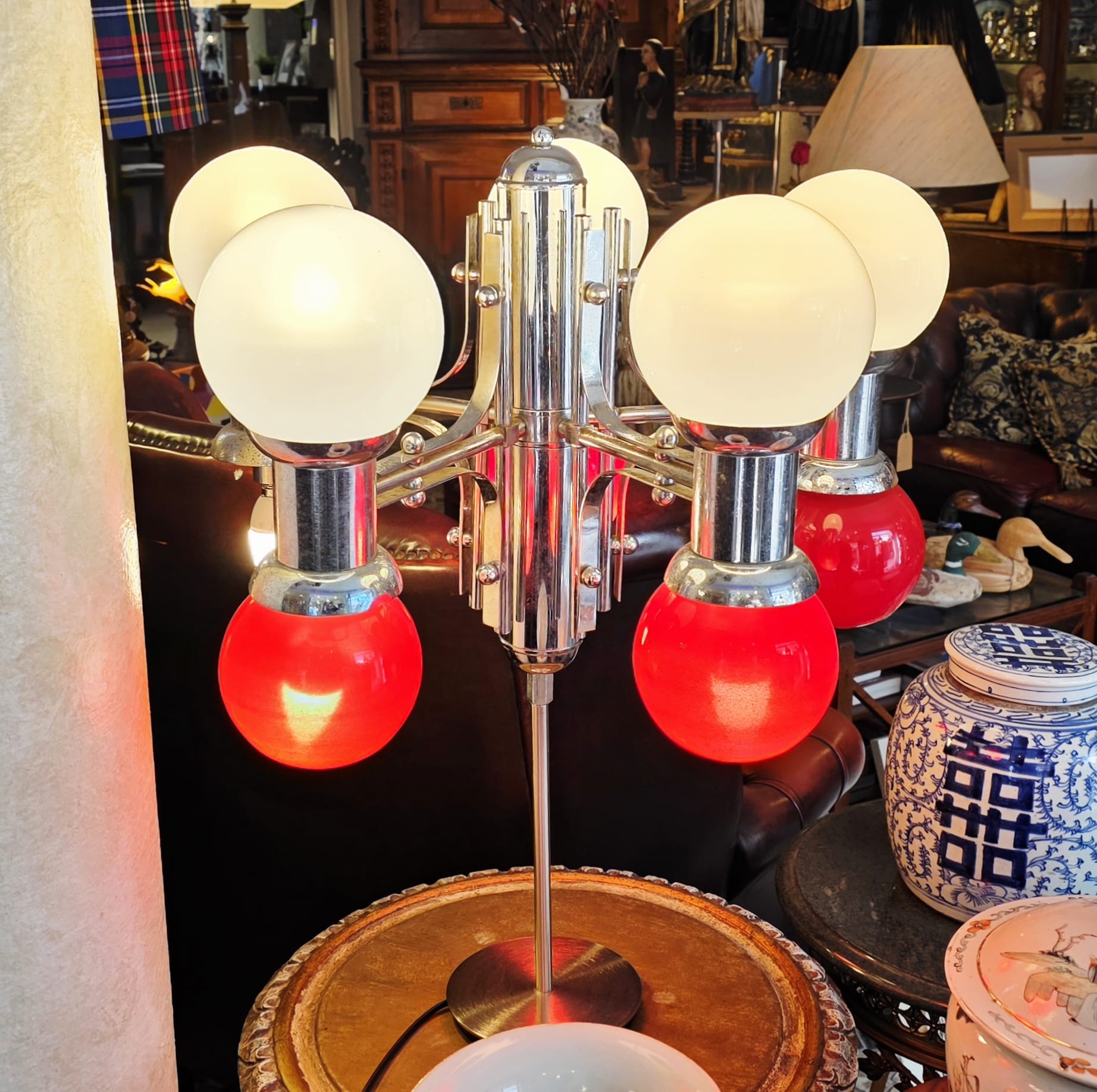 VINTAGE TABLE LAMP β RUBY & OPAL CONSTELLATION β¨π΄ - Image 4