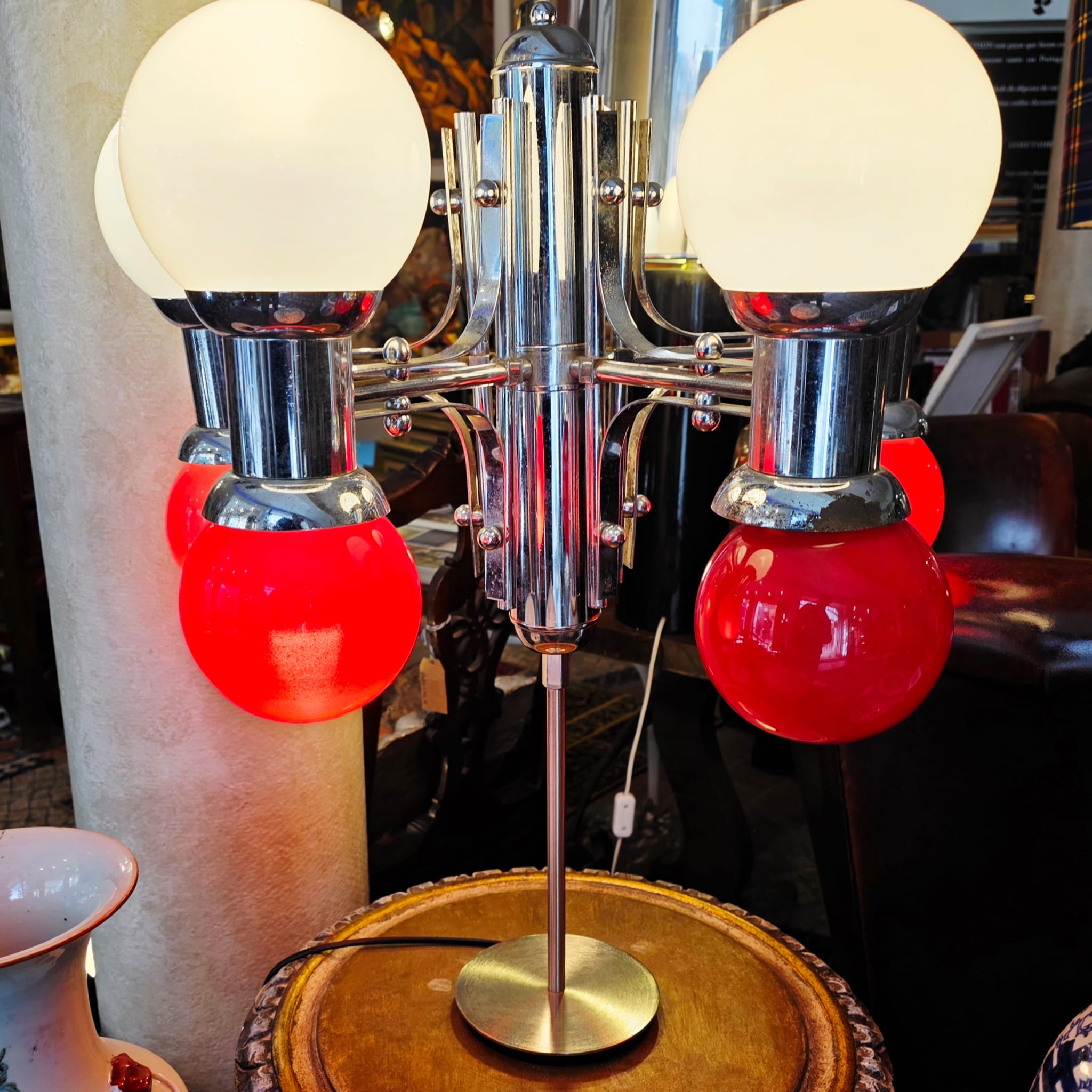 VINTAGE TABLE LAMP β RUBY & OPAL CONSTELLATION β¨π΄ - Image 2