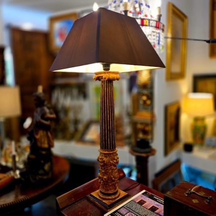 PAIR OF BAROQUE GILTWOOD COLUMNS — LIGHT WITH AN ANCIENT SOUL