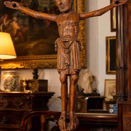 WOODEN CHRIST FIGURE — DEVOTION, SCULPTURE & HISTORIC PRESENCE